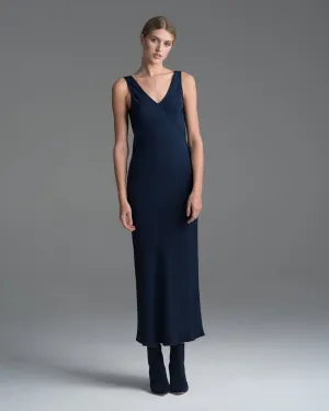 Voz Double V Slip Dress Navy