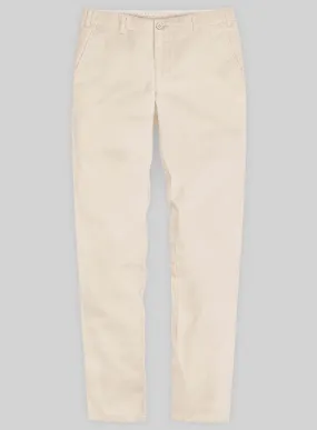 Washed Light Khaki Stretch Chino Pants