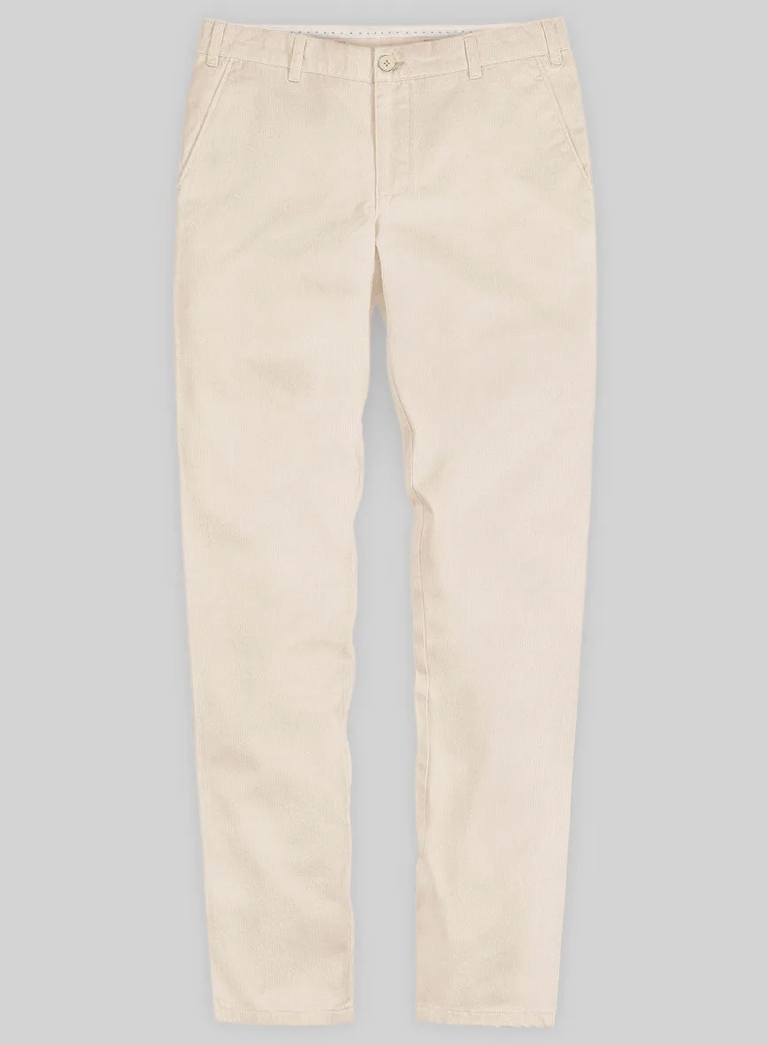 Washed Light Khaki Stretch Chino Pants