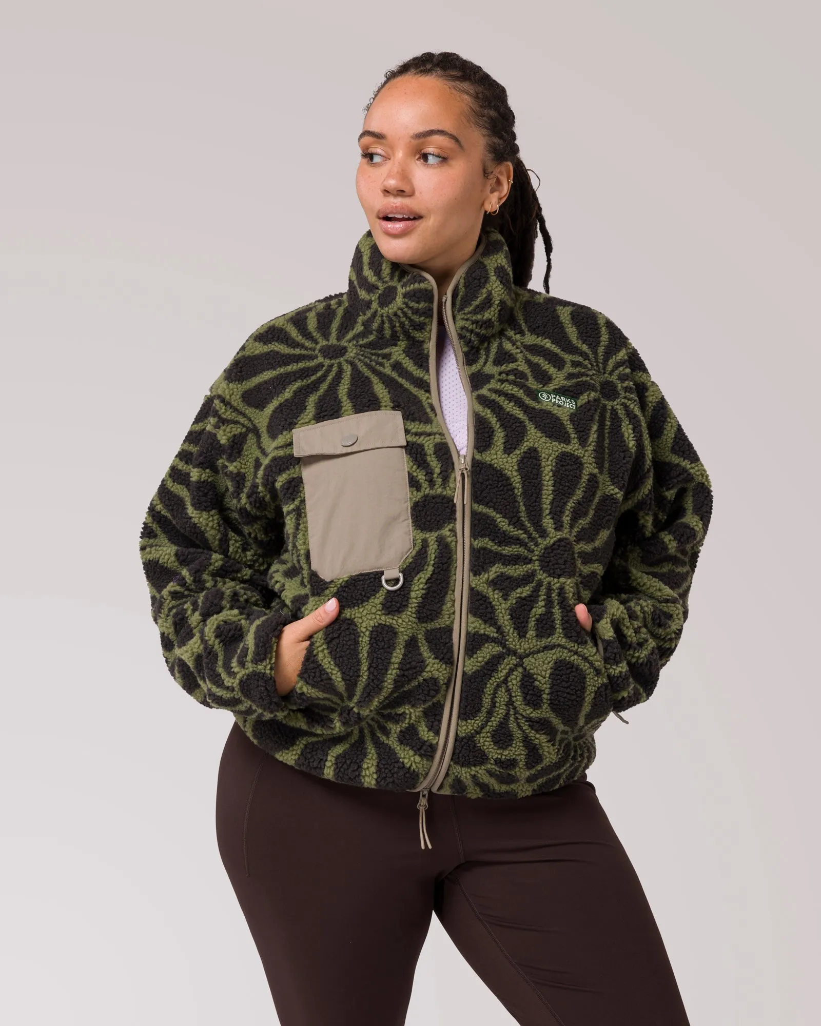 Wildflowers Full Zip High Pile Fleece