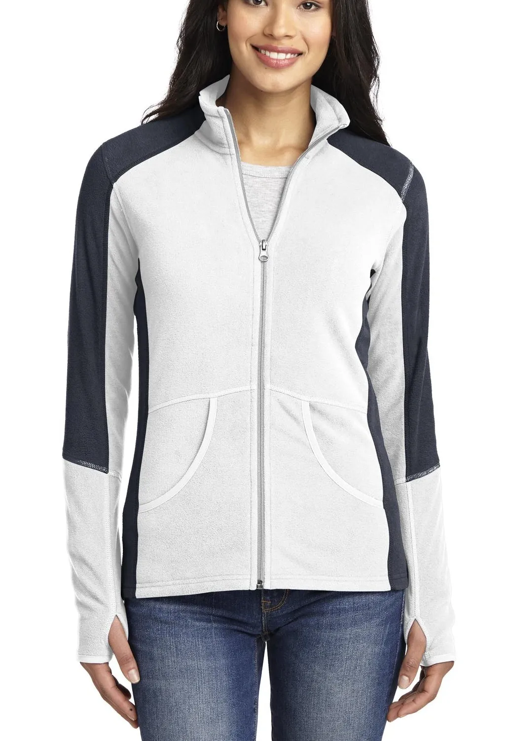 Women's Full-Zip Colorblock Microfleece Jacket